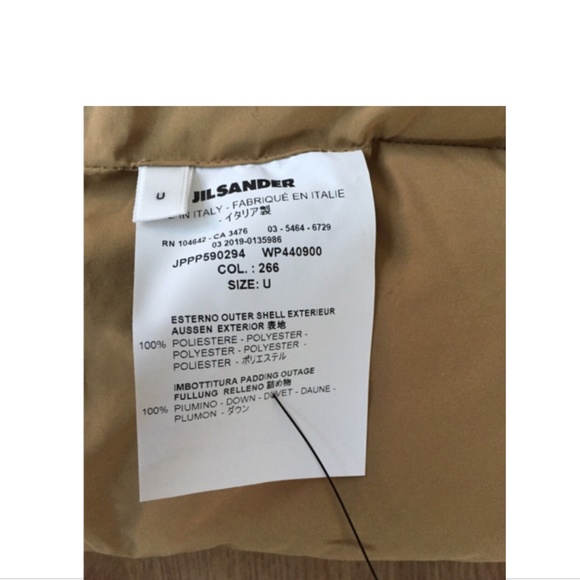 ★100% Authentic!! Org.$440 JIL SANDER Beige Down Scarf★ - Picture 7 of 8